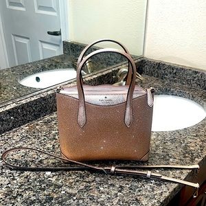 NWOT Kate Spade Glitter Lola Satchel Crossbody Rose Gold LIMITED EDITION